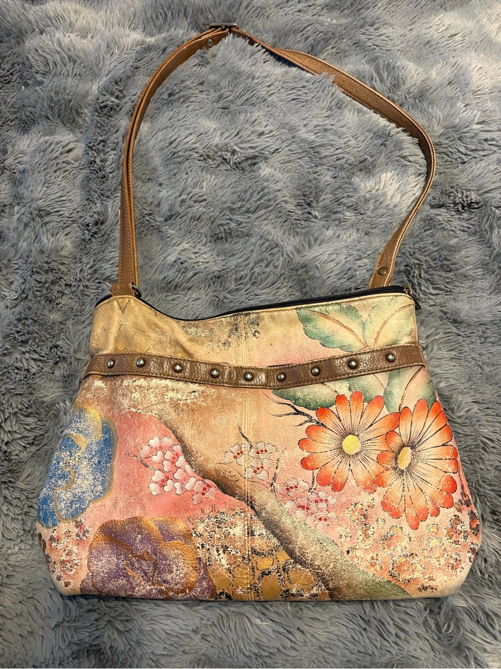Anuschka Hand Painted Shoulder Bag